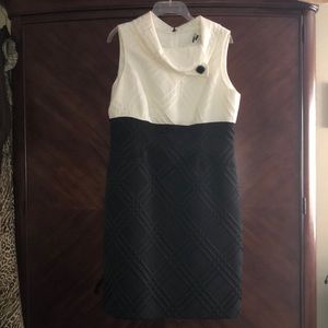 Tahari black and white dress size 12
